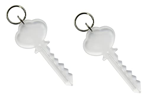 Desi-Schilder 2er Set-TOP PREIS-Schlüsselanhänger-Schlüsselform125 mm-Plexiglas hochglanz- klar durchsichtig-Keyholder-Schlüssel-Keyrings-802-2 von Desi-Schilder