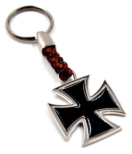 Desi-Schilder Eisernes Kreuz-Schlüsselanhänger-Metall mit Lederband-Schlüsselanhänger-Keyholder-Schlüssel-Keyrings 810-29 Desi-Schilder Eisernes Kreuz-Schlüsselanhänger-Metall mit Lederband-Schlüsselanhänger-Keyholder-Schlüssel-Keyrings 810-29 von Desi-Schilder