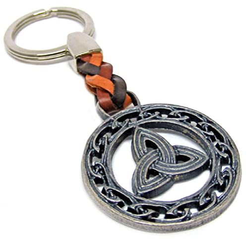 Keltischer Knoten-Glücksbringer-Metall mit Lederband-Schlüsselanhänger-Keyholder-Schlüssel-Keyrings 810-26 Keltischer Knoten-Glücksbringer-Metall mit Lederband-Schlüsselanhänger-Keyholder-Schlüssel-Keyrings 810-26 von Desi-Schilder