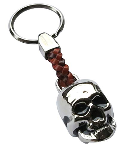 Metall-Totenkopf verchromt mit Lederband-Skull-Gotik-Schlüsselanhänger-Keyholder-Schlüssel-Keyrings Metall-Totenkopf verchromt mit Lederband-Skull-Gotik-Schlüsselanhänger-Keyholder-Schlüssel-Keyrings von Desi-Schilder