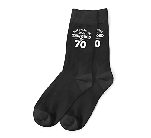 Herren Socken zum 70. Geburtstag - witzige Geschenkidee - Schwarz - 39,5-46,5 von Design, Invent, Print!