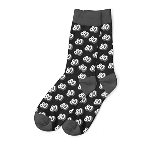 Socken zum 80. Geburtstag, Geschenk für Herren, Alter 80, Größe 6-11 von Design, Invent, Print!