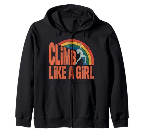 Süßes Klettern wie EIN Mädchen Coole Freeclimbing-Liebhaber Kapuzenjacke von Design Proud Girl Rock Climber