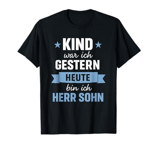 Lustiges für Jungs Jugendweihe Kind gestern heute Herr Sohn T-Shirt von Design für Jugendweihe