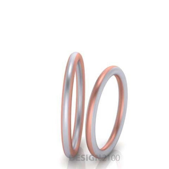 Filigrane Eheringe Aus Platin Und Gold von Design2100