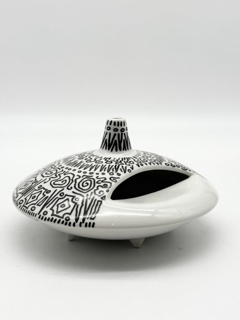 Keramik Multi-Use-Dish Von Alessandro Mendini Auf Der Form Ivan Baj Für Stars, 1994 Italien von Design54Berlin
