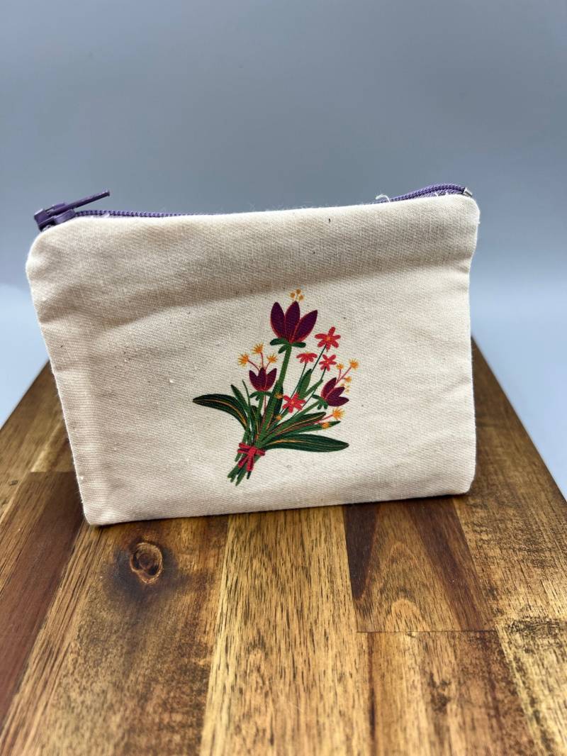 Kleiner Geldbeutel Aus Baumwolle Mit Reißverschluss Und Kunst-Design von DesignAnatoliaStore