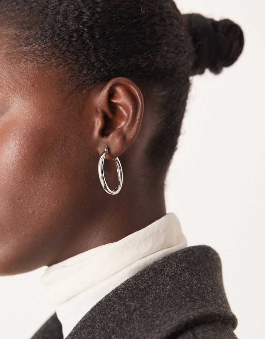 DesignB London - Creolen in Silberoptik, 33 mm von DesignB London