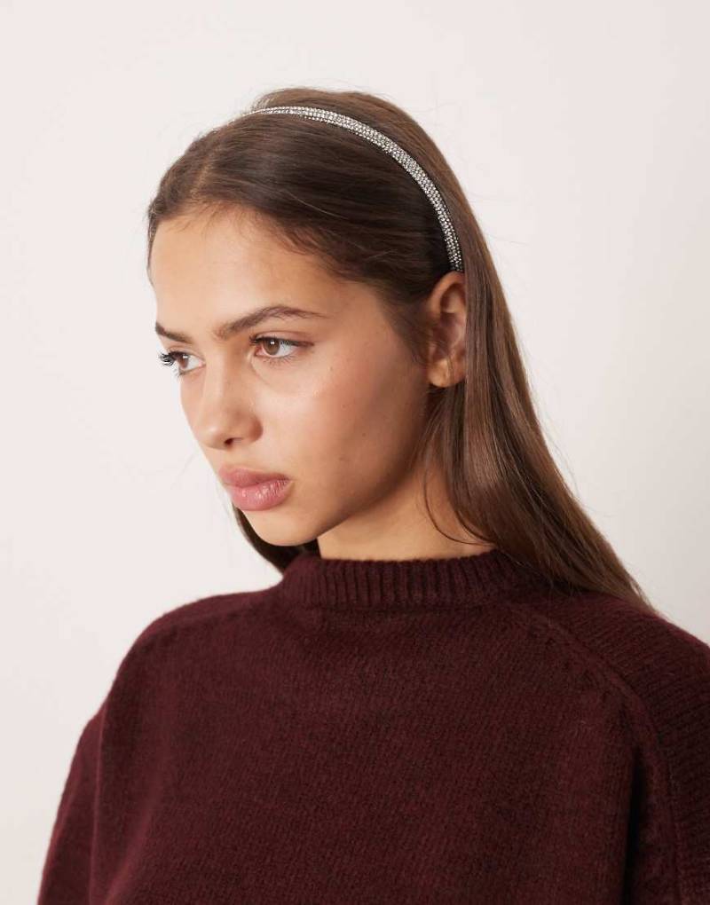 DesignB London - Haarreif in Silber mit Strassverzierung von DesignB London