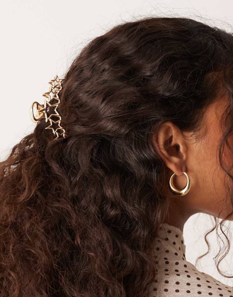 DesignB London - Haarspange aus Metall in Gold mit Sternendesign-Goldfarben von DesignB London