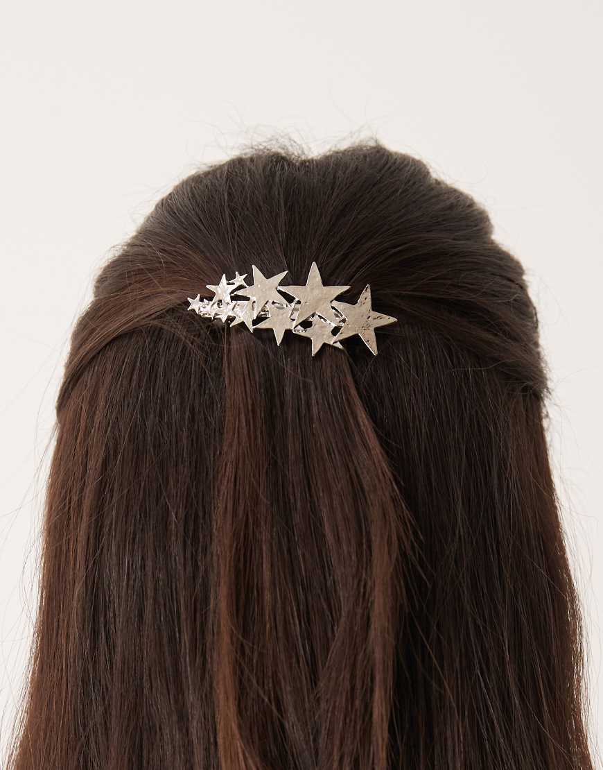 DesignB London - Haarspange in Silber mit Sterndesign von DesignB London