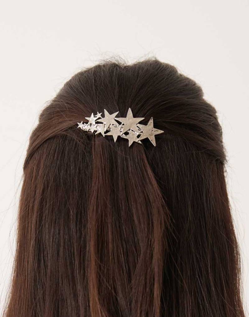 DesignB London - Haarspange in Silber mit Sterndesign von DesignB London