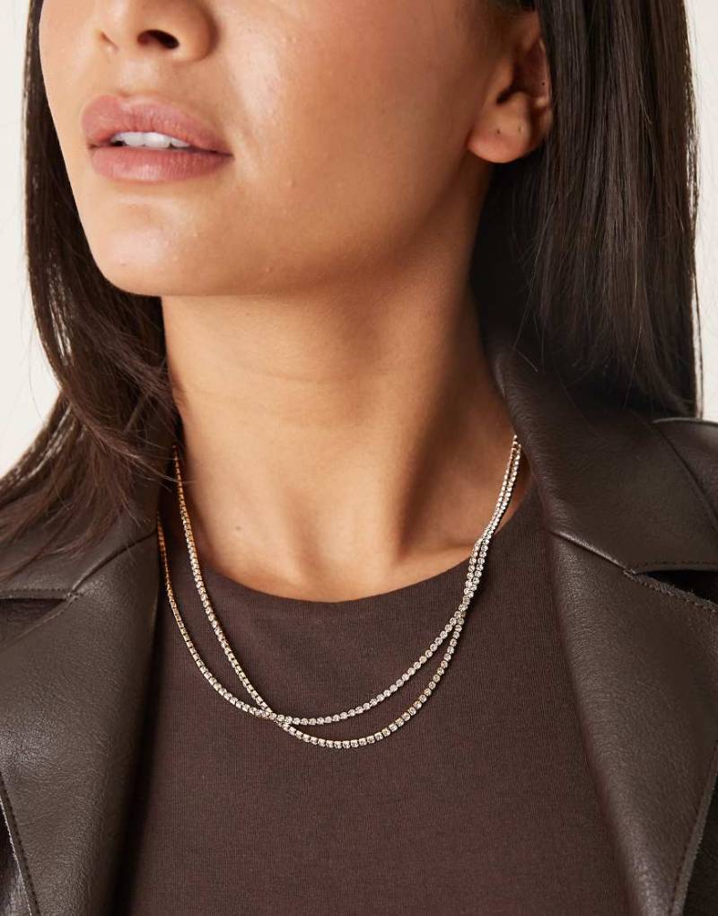 DesignB London - Verzierte Halskette in Goldoptik-Goldfarben von DesignB London