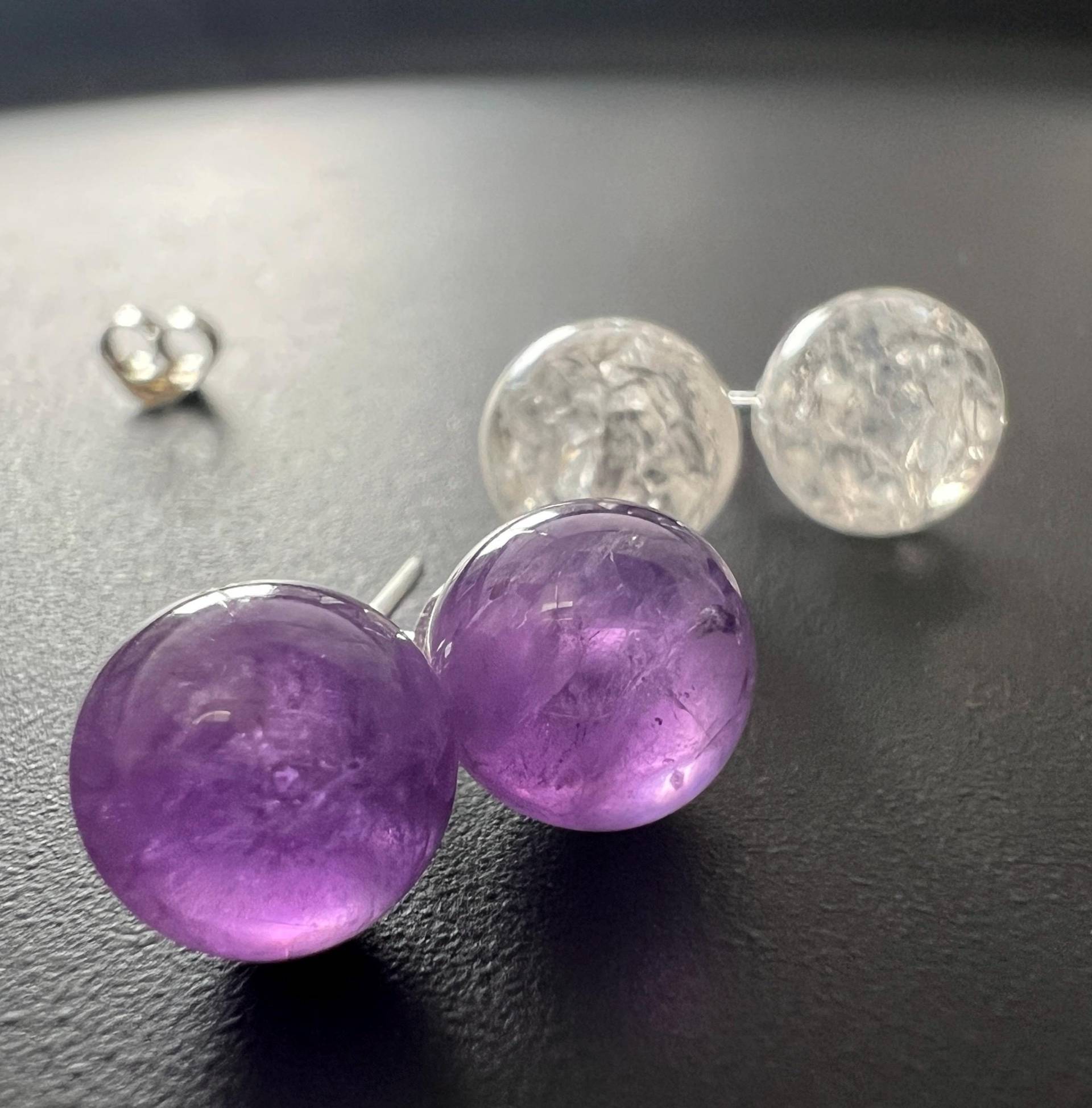Bergkristall Oder Amethyst Ohrstecker 925-Silber - 1 Paar Bergkristall Oder Amethyst Ohrstecker 925-Silber - 1 Paar von DesignByAnniUndRico