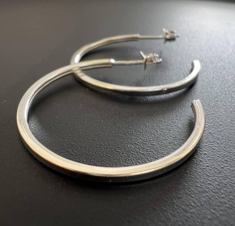 Creolen 925 Silber, Offen, Eckig | Bx6 Creolen 925 Silber, Offen, Eckig | Bx6 von DesignByAnniUndRico
