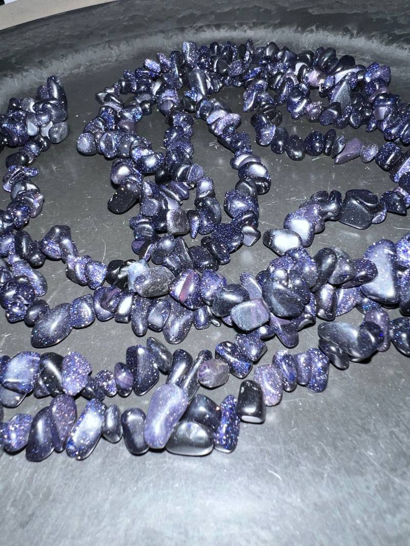 Endlose Splitterkette Blaufluss, 2, 2 Meter Lang - K1 von DesignByAnniUndRico