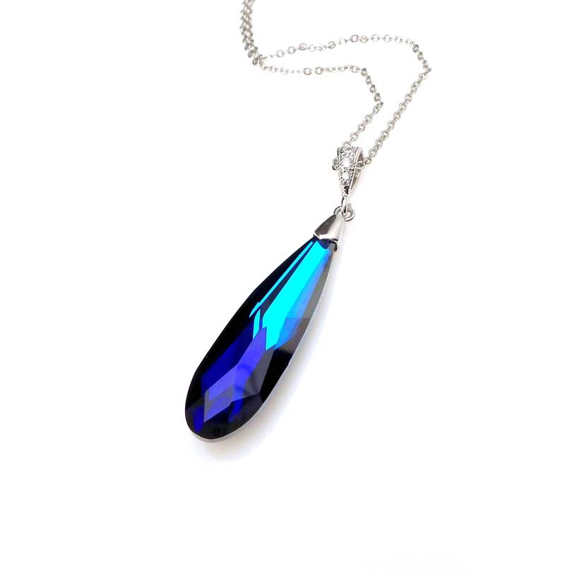 Bermuda Blau Tropfen Anhänger Kristall Strass 925 Silber Halskette Braut Brautjungfer Geschenk Hochzeit Schmuck Weihnachten Regentropfen Bermuda Blau Tropfen Anhänger Kristall Strass 925 Silber Halskette Braut Brautjungfer Geschenk Hochzeit Schmuck Weihnachten Regentropfen von DesignByKara
