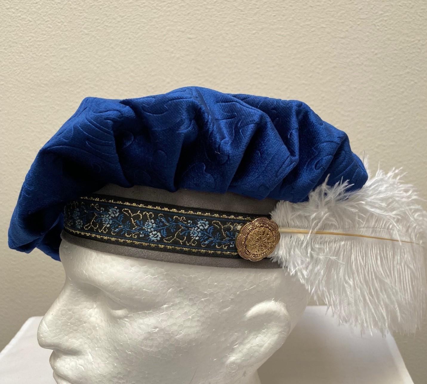 Neue Erwachsene Renaissance Mittelalter Tudor Elizabethan Blauen Floppy Muffin Dichter Hut Cosplay Kostüm Neue Erwachsene Renaissance Mittelalter Tudor Elizabethan Blauen Floppy Muffin Dichter Hut Cosplay Kostüm von DesignEvent