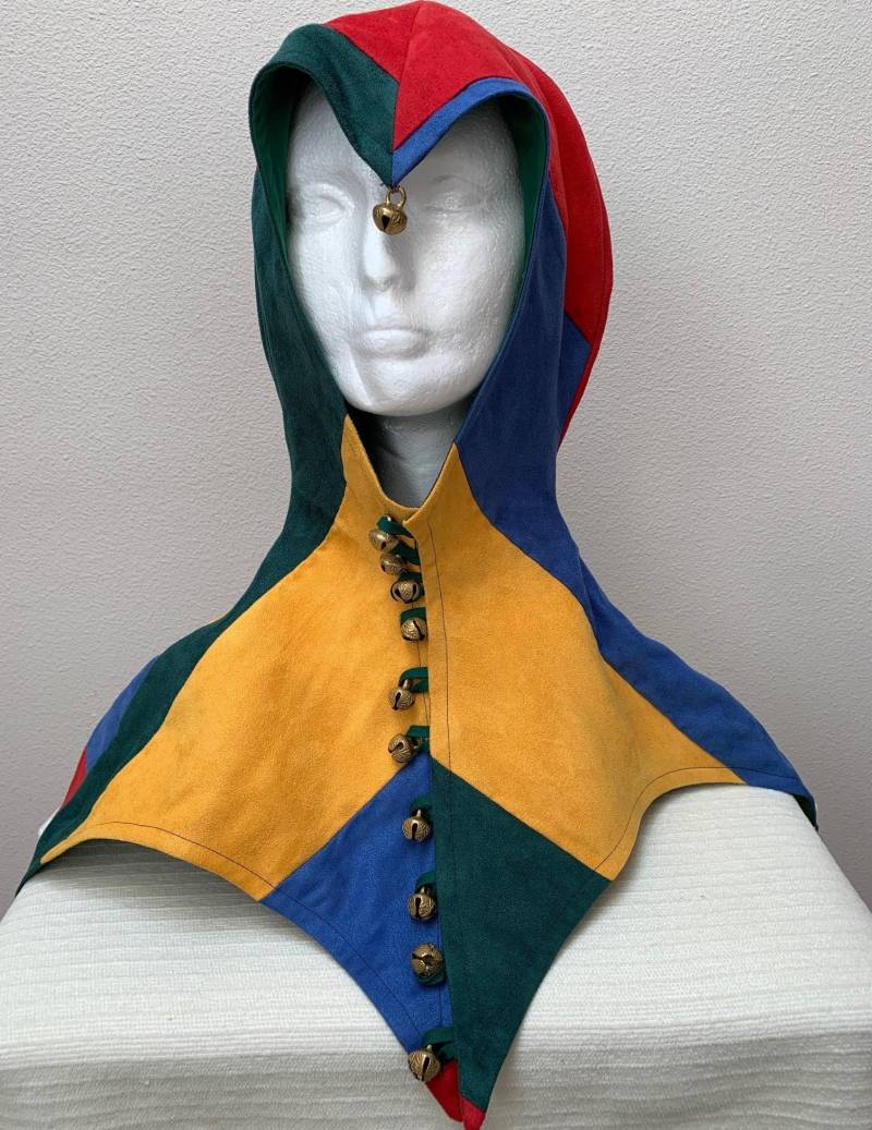 Neue Erwachsene Renaissance Tudor Königlicher Spaßvogel Clown Hut Kappe Kostüm von DesignEvent