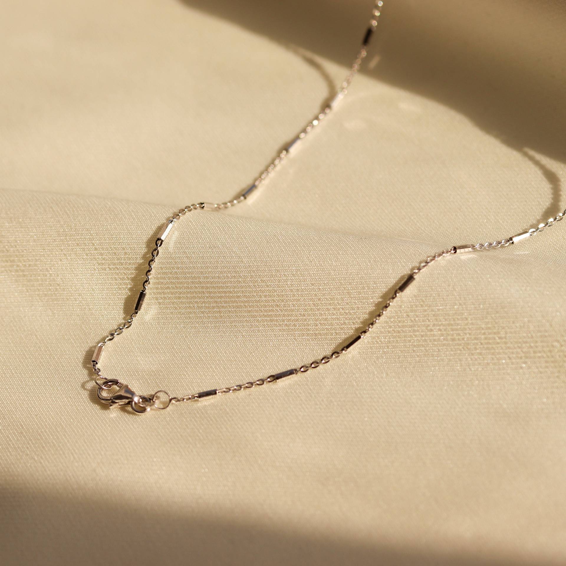 14K Weißgold Halskette, Silberkette Halskette von DesignGoldJewelry