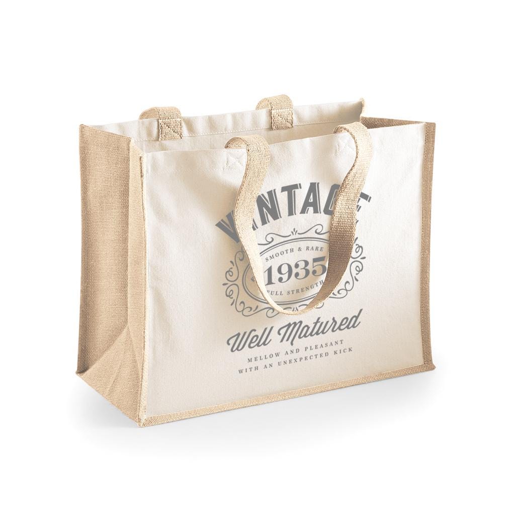 90. Geburtstag Geschenk Idee Tasche Tote Einkaufstasche 90 Andenken von DesignInventPrints