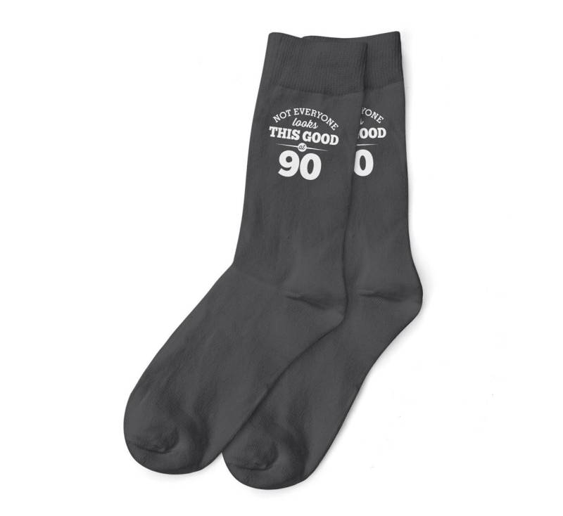 90.geburtstag Geschenk Schwarze Socken Herren Party Requisite Mann Papa Freund 90 Jahre Alt Neunzig Idee Für Ihn Größe Uk 6 Bis 11 - Usa 7 12 von DesignInventPrints