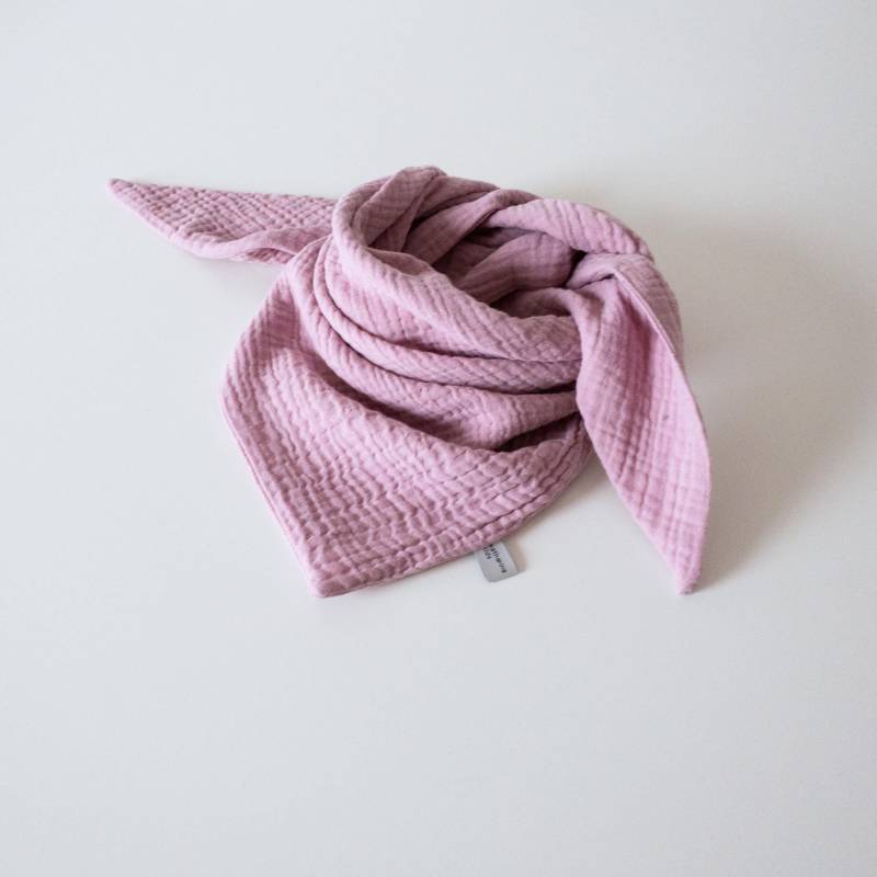 Musselintuch Kinder Halstuch Dreieckstuch Rosa - Lachs Beere Rost Senfgelb Blau Grün Mauve Apricot Ab 6 Monate von DesignKatharinaM