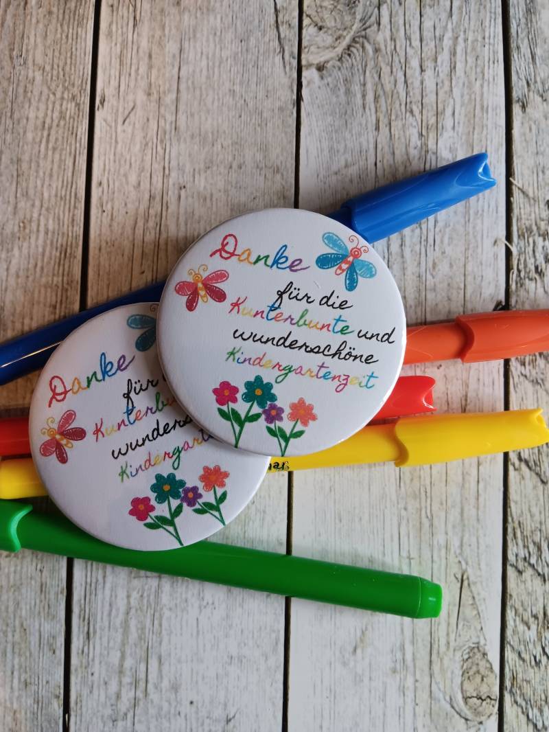 Button/Pin Danke Kindergartenzeit Abschied Kita Button/Pin Danke Kindergartenzeit Abschied Kita von DesignKoeppchen