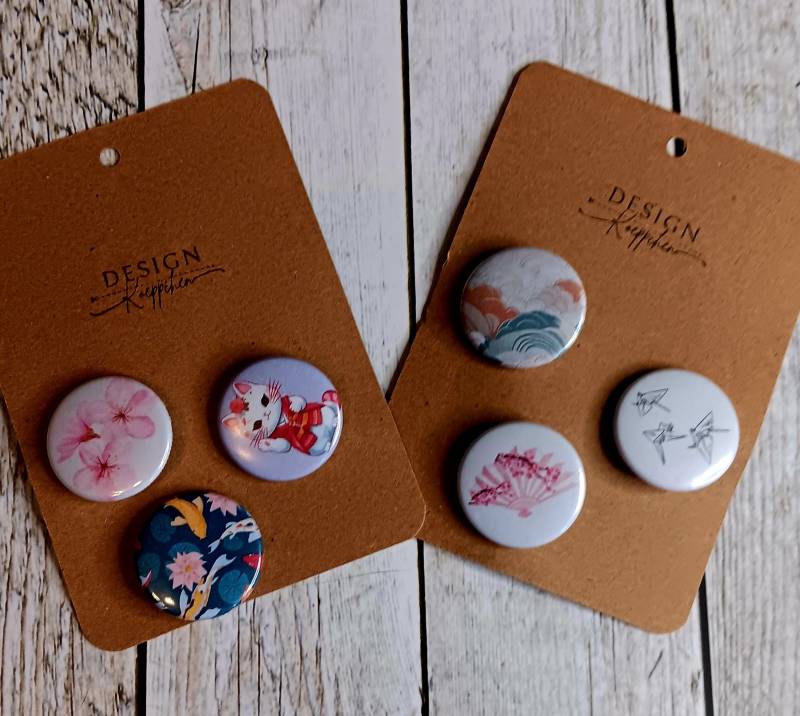 Button Set/ Pin Set Japan von DesignKoeppchen