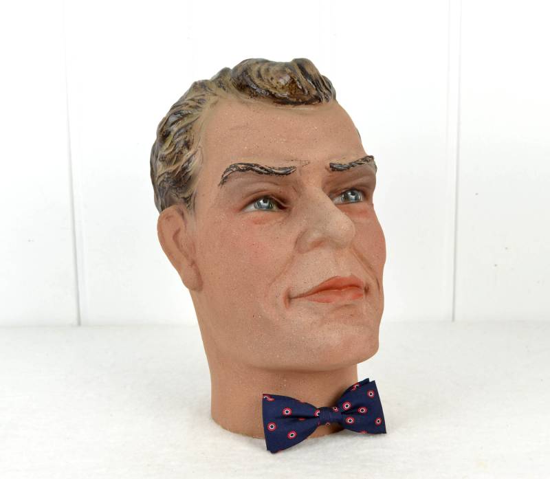 50Er Fliege Fabil Unbenutzt Mit Clip Herren Accessoires Mid Century Herrenfliege Schleife Punkte Vintage Design von DesignVintageShopDE