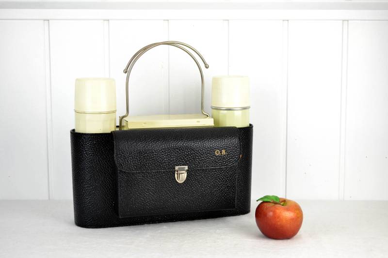 Alfi Doublette Picknick Set Oldtimer 50Er 60Er Vintage Thermoskannen Leder Rückenlehne Porsche Kfz Vw Bulli Caprio von DesignVintageShopDE