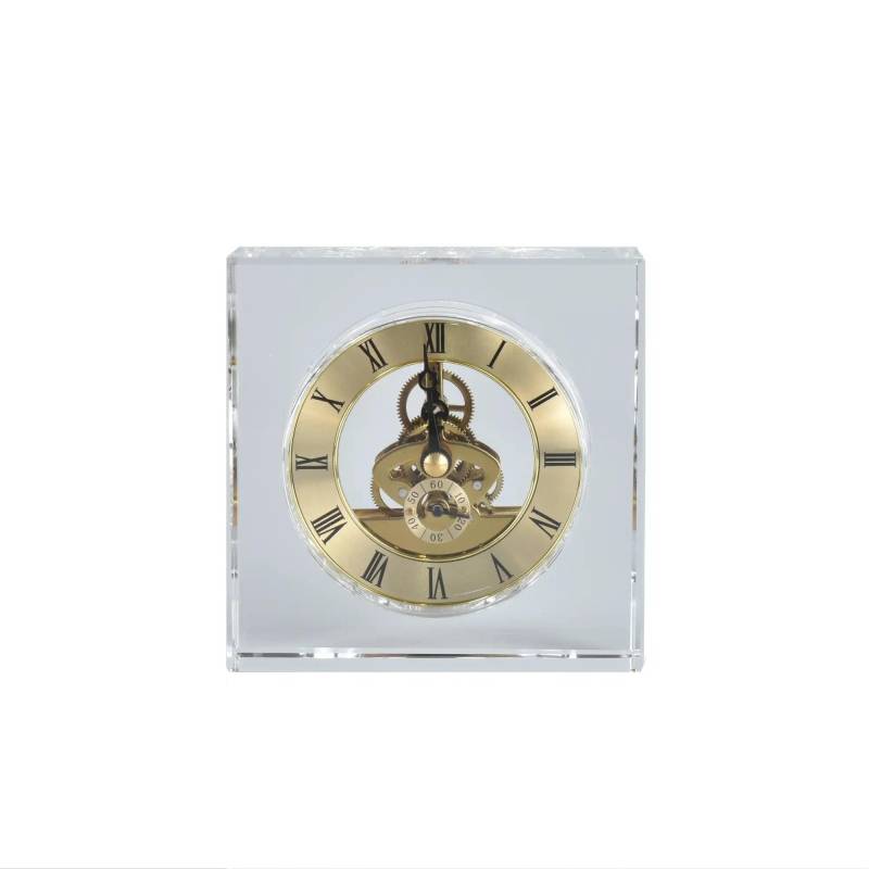 Deko-Tischuhr - Klassisch Standuhr Transparent Kristalluhr Nobilis von DesignWeltDeko