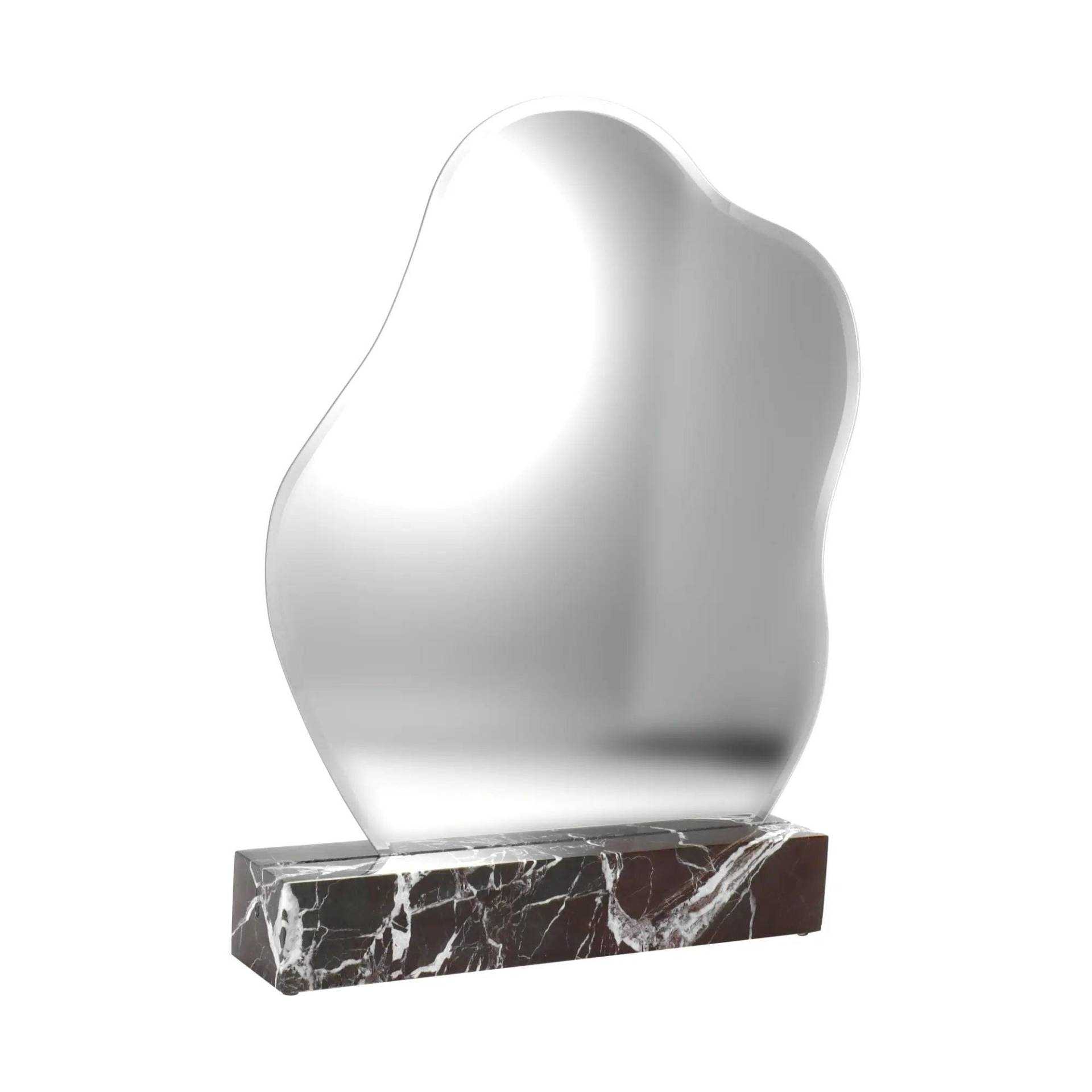 Tischspiegel - Mit Marmorständer Designer Deko-Spiegel Edles Schminkspiegel Wave Reflection Tischspiegel - Mit Marmorständer Designer Deko-Spiegel Edles Schminkspiegel Wave Reflection von DesignWeltDeko