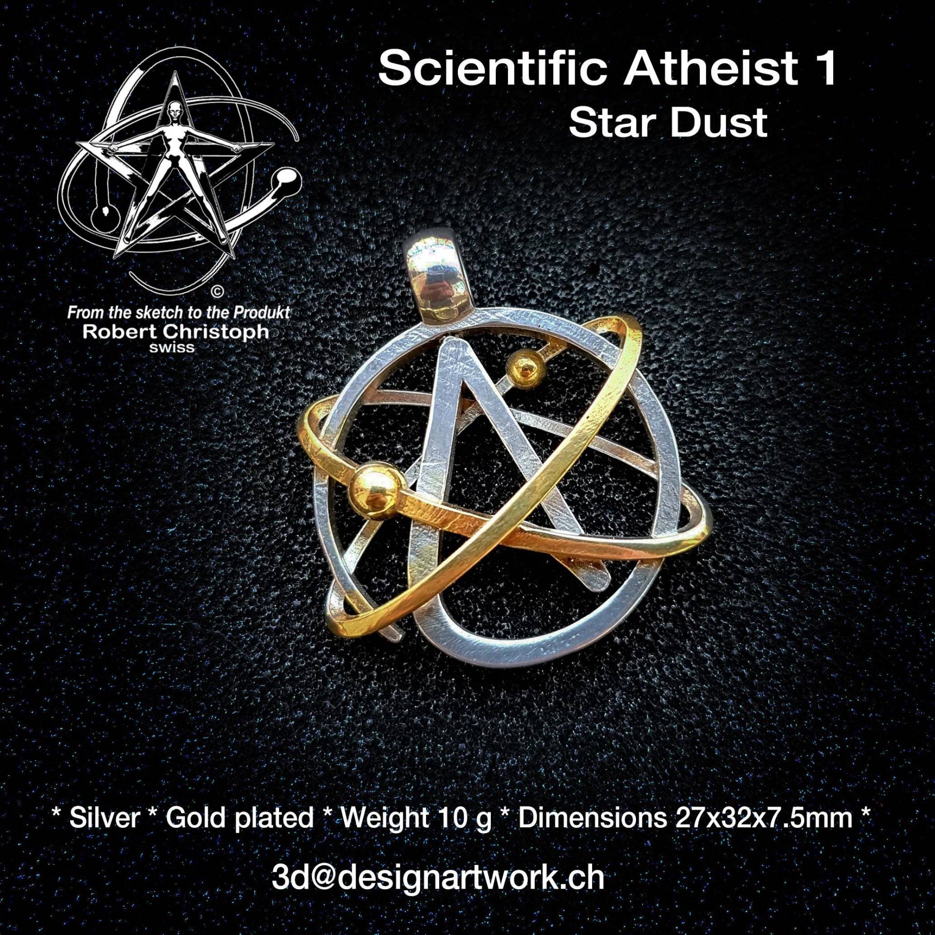 Atom Schmuck 1 in Silber 925 | Statement Für Atheismus & Vernunft Rc von DesignartworkSwiss