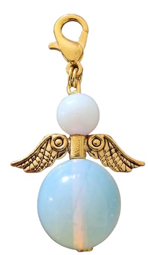 Schutzengel Opalit(Halbedelstein, Taschenanhänger, Schlüsselanhänger, Glücksengel) (Fensterkristall, Weihnachtsanhänger, Geschenk, Fensterdekoration, Schutz Engel, Engel) von DesignbyDanyel