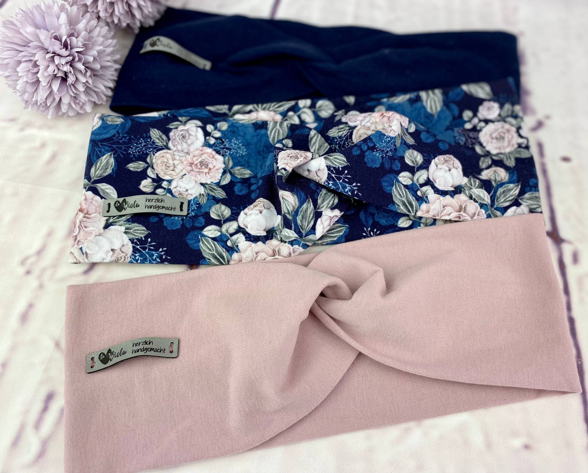 Haarband Aus Bio Baumwolljersey, Stirnband, Headband, Bandeau, Turbanhaarband Für Damen, Mädchen, Baby Rosa Blau Geblümt Haarband Aus Bio Baumwolljersey, Stirnband, Headband, Bandeau, Turbanhaarband Für Damen, Mädchen, Baby Rosa Blau Geblümt von DesignbyLaViola