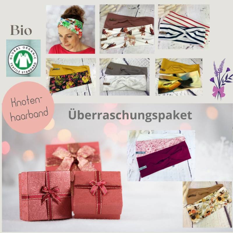 Haarband Aus Bio Baumwolljersey Überraschungspaket Muster Und Uni von DesignbyLaViola