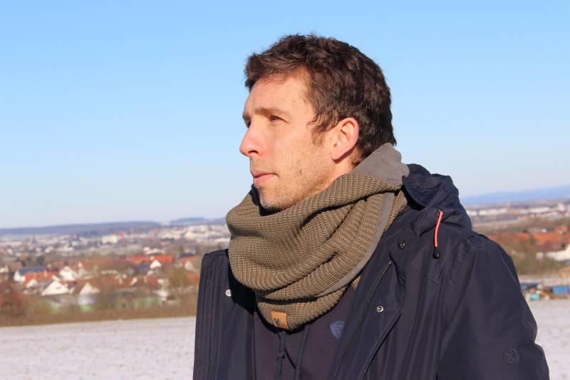 Loopschal Strickschal Khaki Marineblau Schwarz Dunkelgrau Herren von DesignbyLaViola