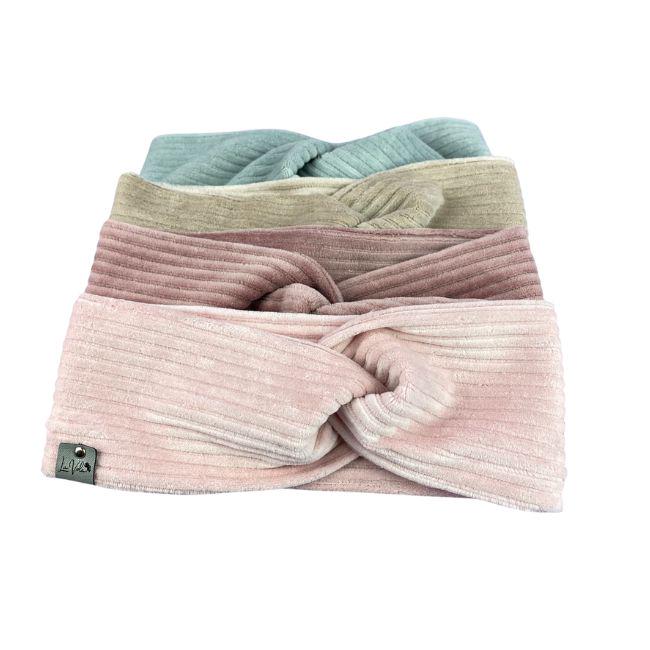 Winter Stirnband Breitcord Optik Damen Mädchen Kinder Nickistoff 10 Verschiedene Farben von DesignbyLaViola