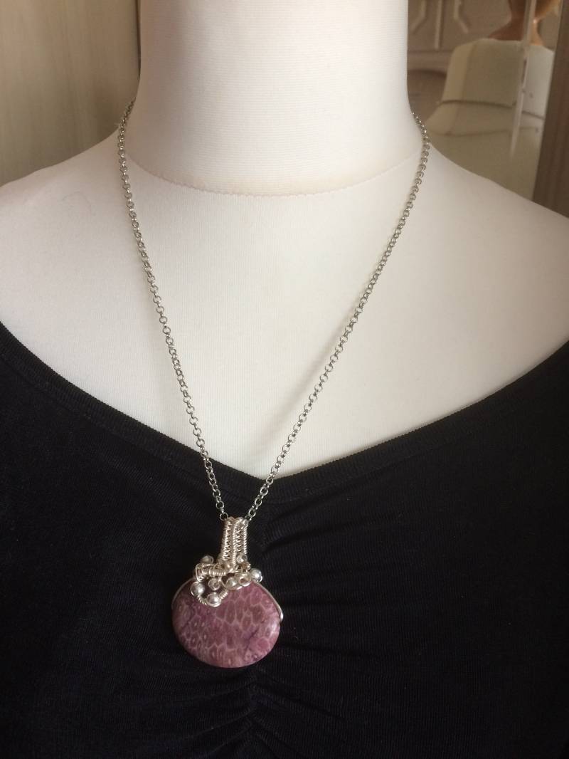 Edelstein Halskette Pink Ocean von DesignbySheila