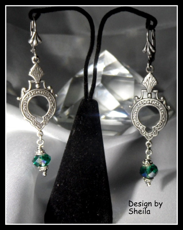 Gothic Schlüsselloch - Sterling Silber Plated Ohrring Gothic Schlüsselloch - Sterling Silber Plated Ohrring von DesignbySheila