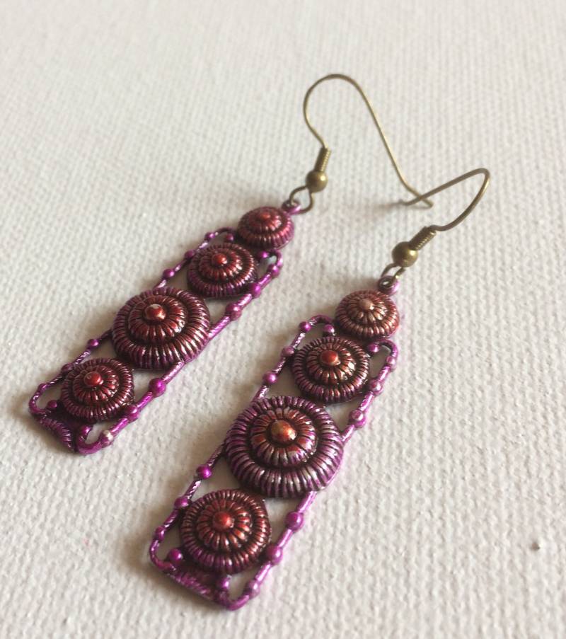 Ohrringe - Rosa Patina Bars Ohrringe - Rosa Patina Bars von DesignbySheila