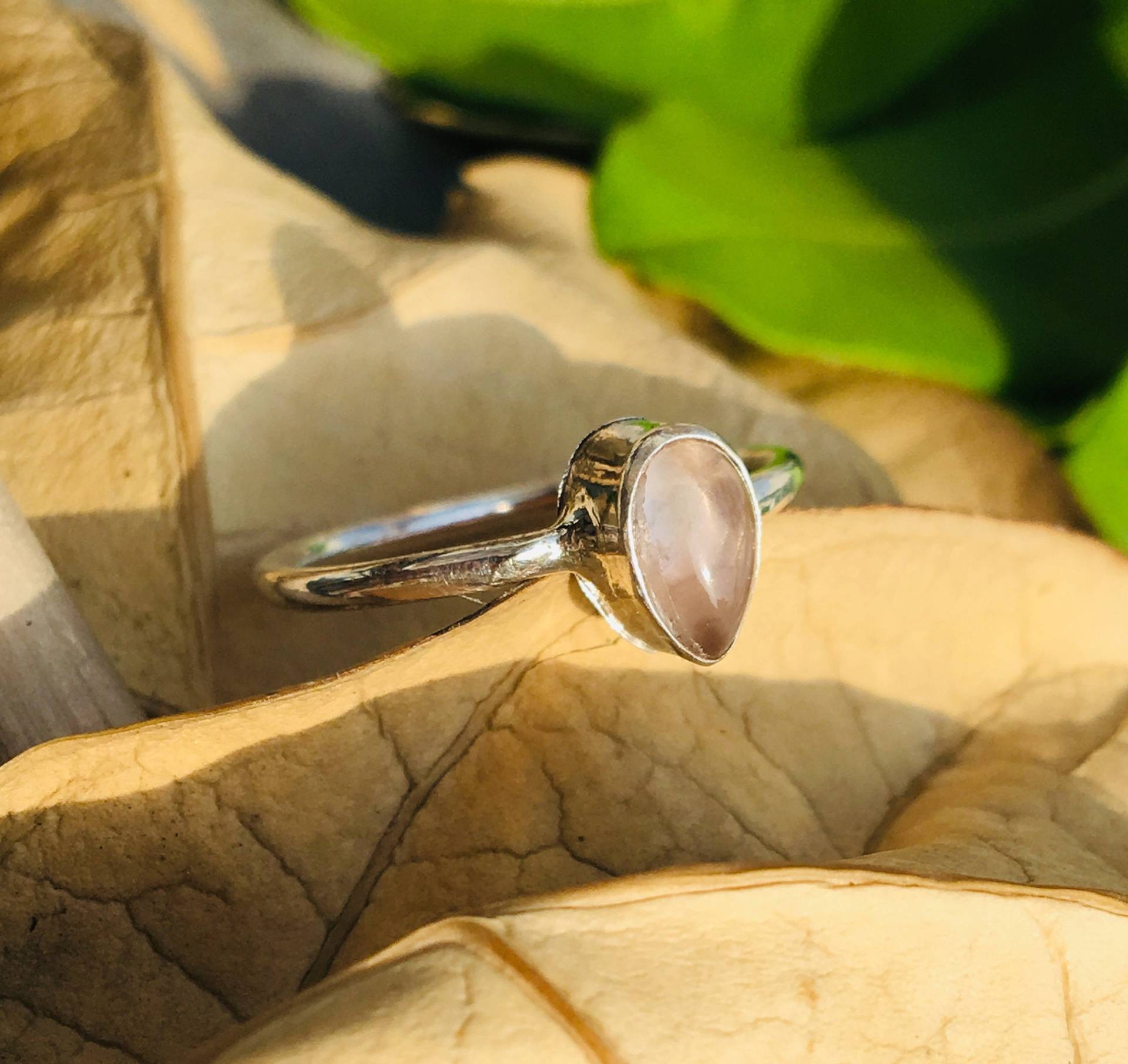 Natürlicher Rosenquarz Ring, 925 Sterling Silber, Handgemachter Rosa Quarz, Damenring, Edelstein Schmuck, Geschenke von Designbyneeraj