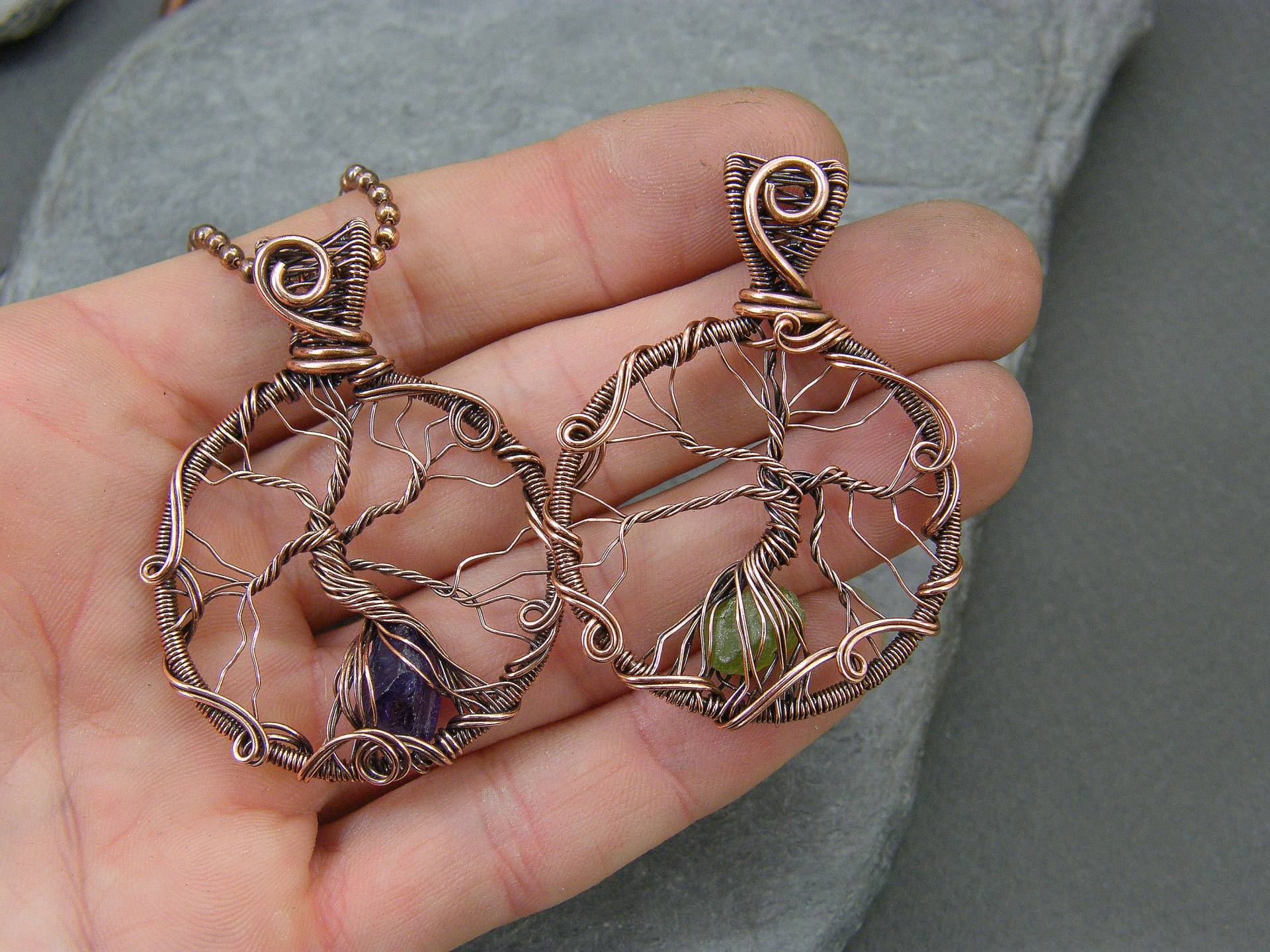 Amethyst Baum Des Lebens Halskette Draht Gewickelt Kupfer Anhänger Amethyst Baum Des Lebens Halskette Draht Gewickelt Kupfer Anhänger von DesignedByAnnemarie