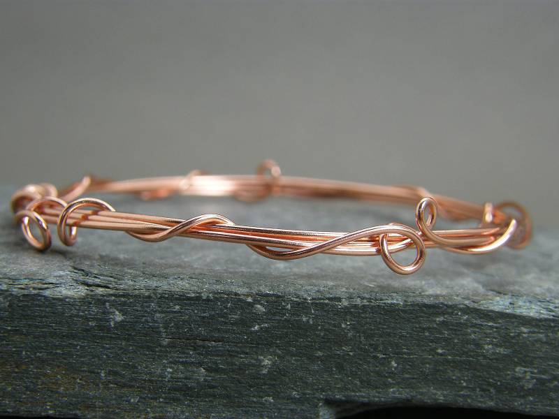 Draht Gewickelt Stacking Armreif Kupfer, Bronze, Messing Oder Sterling Silber Draht Gewickelt Stacking Armreif Kupfer, Bronze, Messing Oder Sterling Silber von DesignedByAnnemarie
