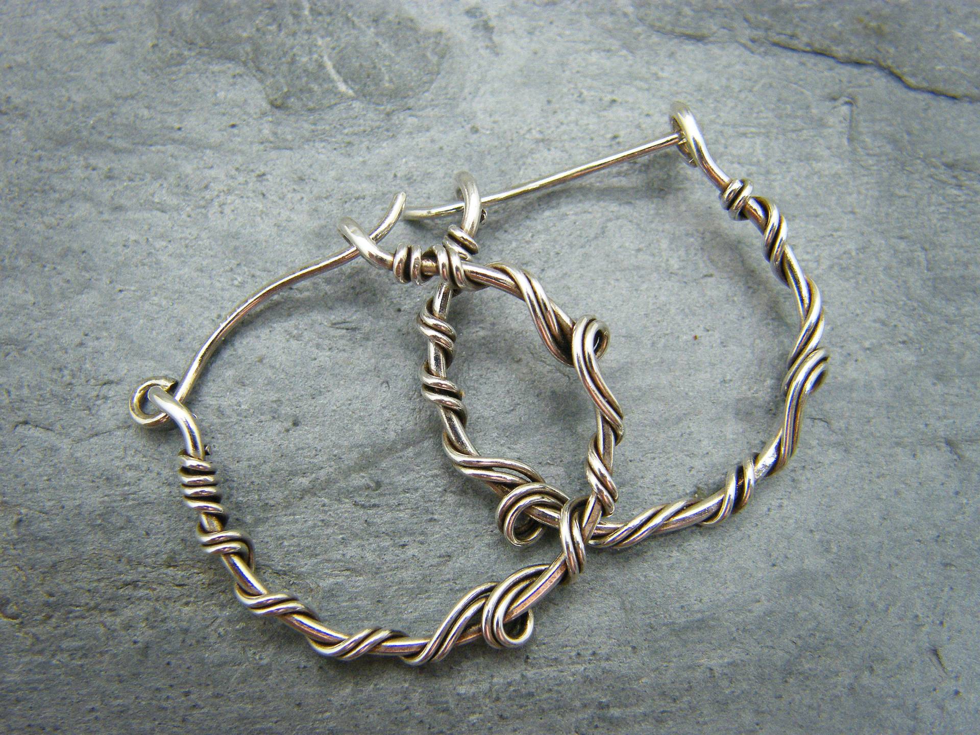 Handgefertigte, Gedrehte Sterling Silber Creolen Handgefertigte, Gedrehte Sterling Silber Creolen von DesignedByAnnemarie