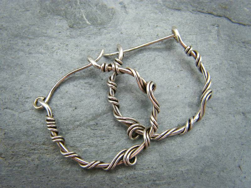 Handgefertigte, Gedrehte Sterling Silber Creolen Handgefertigte, Gedrehte Sterling Silber Creolen von DesignedByAnnemarie