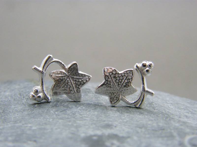 Sterling Silber Efeu Blatt Ohrstecker Handgemachter Statement Schmuck Sterling Silber Efeu Blatt Ohrstecker Handgemachter Statement Schmuck von DesignedByAnnemarie