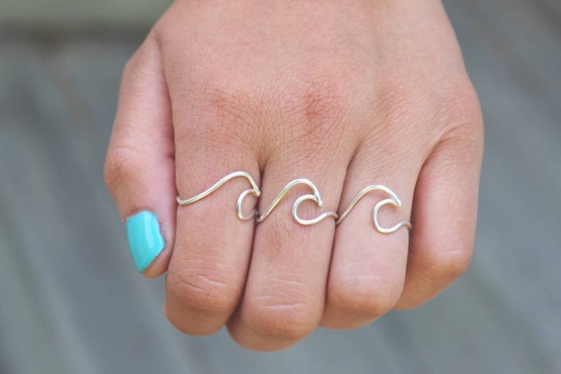 Silber Wellenring 3Er Set von DesignedByLei