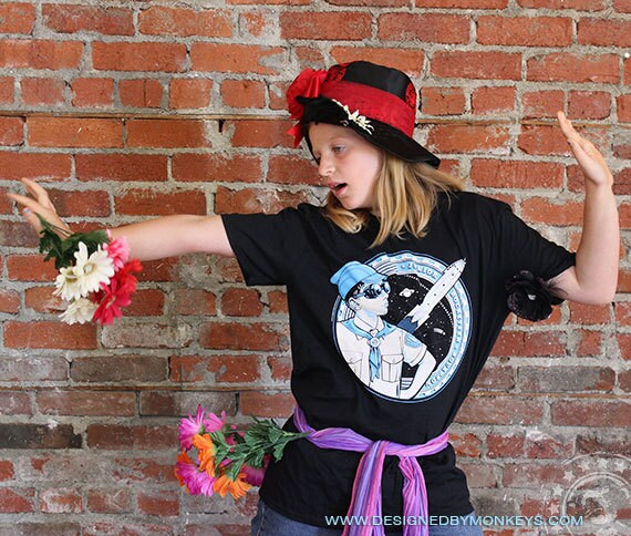 Jugend Junior Rocketeer Geschwader T-Shirt Steampunk Sm Md Lg von DesignedByMonkeys